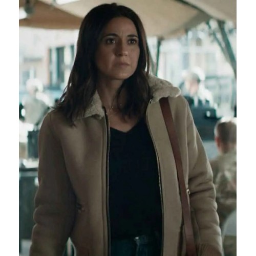 Superman and Lois Lara Lang Cushing Bomber Jacket